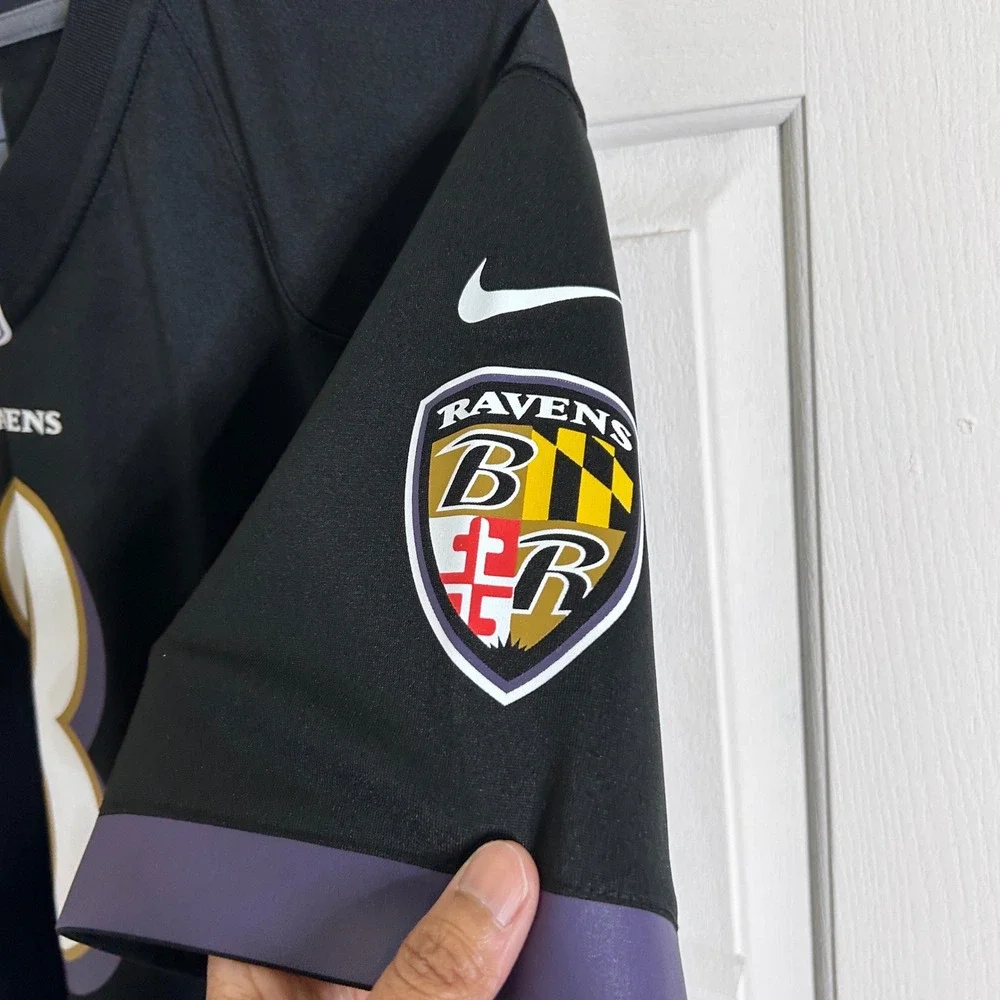 Nike Football Jersey Kids XL Black Excellent Lamar Jackson 8 Baltimore Ravens